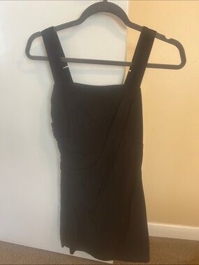 Abercrombie & Fitch Black Mini Square-Neck Dress